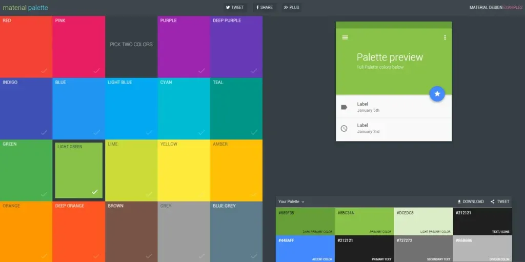 Material Design with theme switching