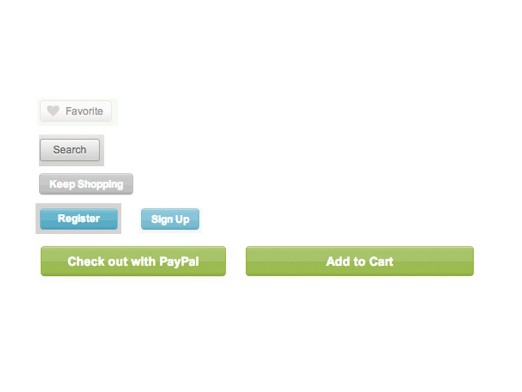 Various button styles for Etsy.com