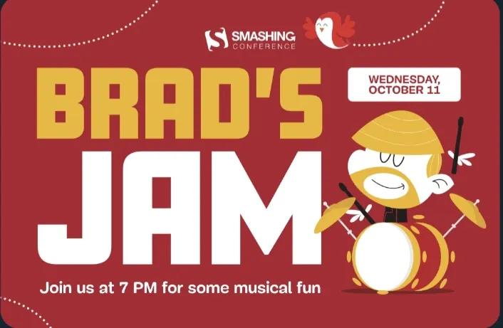 Illustration for Brad's Jam, a side event at Smashing Conf Antwerp