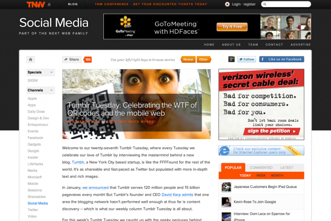 Interview with The Next Web