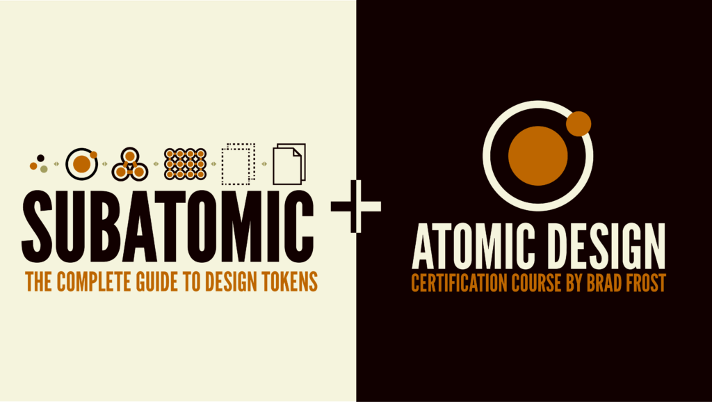 Illustration for Subatomic Design Tokens course + Atomic Design Course bundle