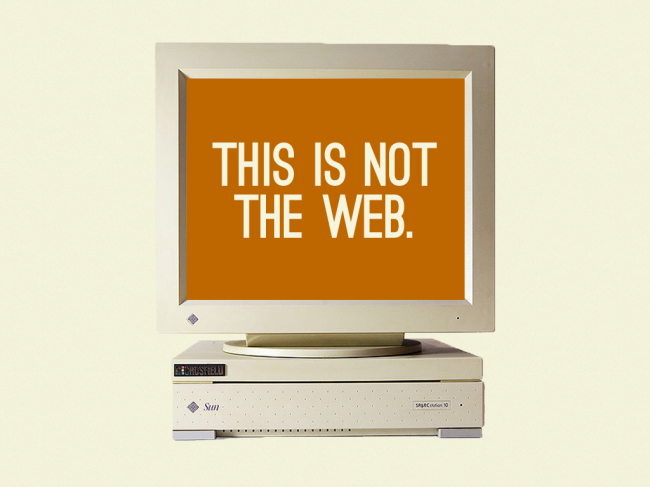 This is not the web