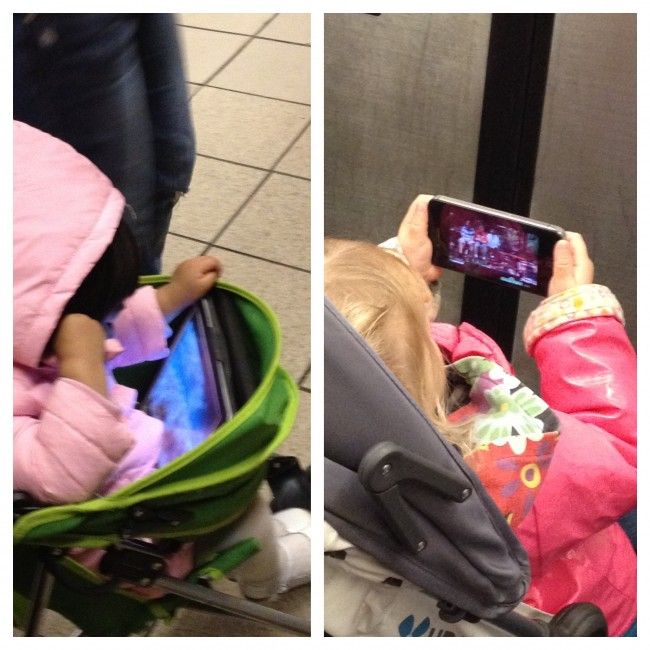 Babies with mobile devices