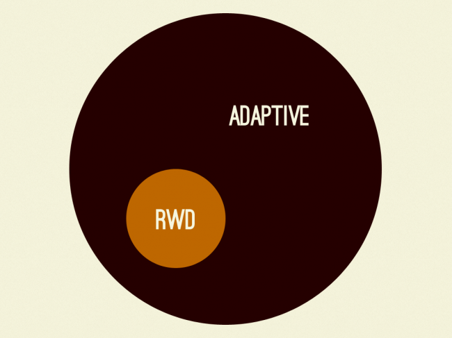 Responsive design is a subset of adaptive design