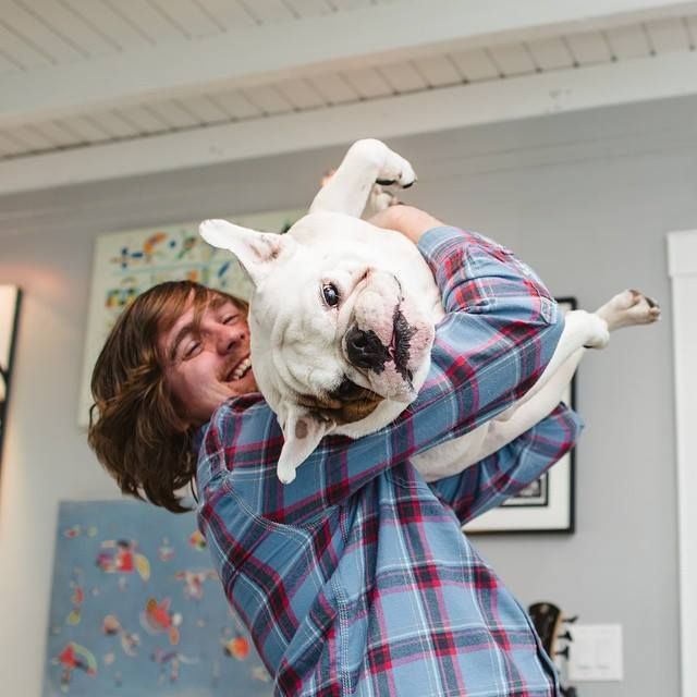 Brad Frost with Ziggy the bulldog