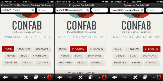 confab responsive nav