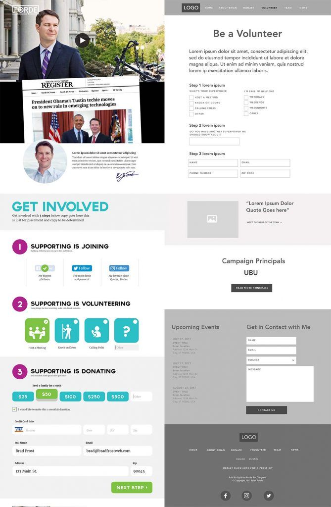 Initial comp for Brian Forde website