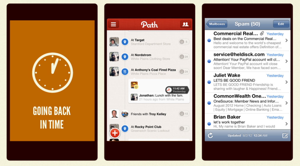 Scrolling back in time